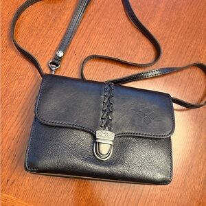 Black Leather Crossbody Bag Patricia Nash